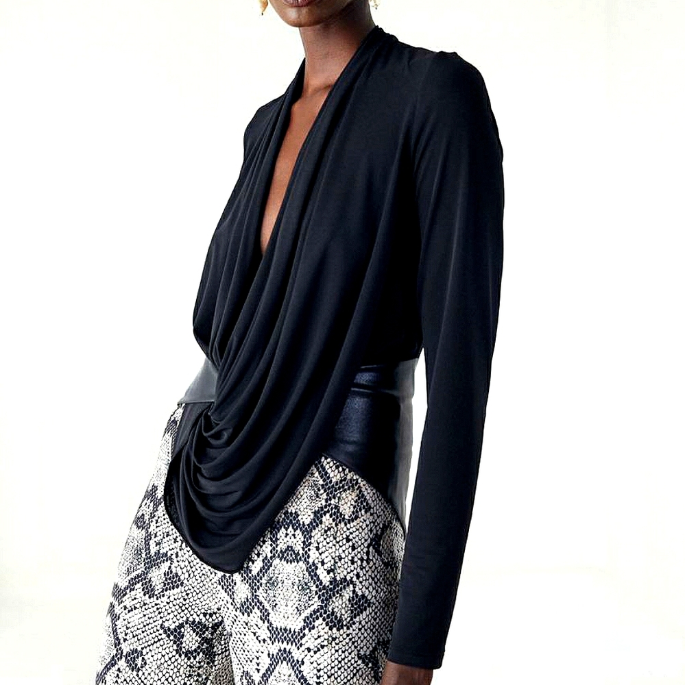 Sexy & Unique Plunging V Blouse